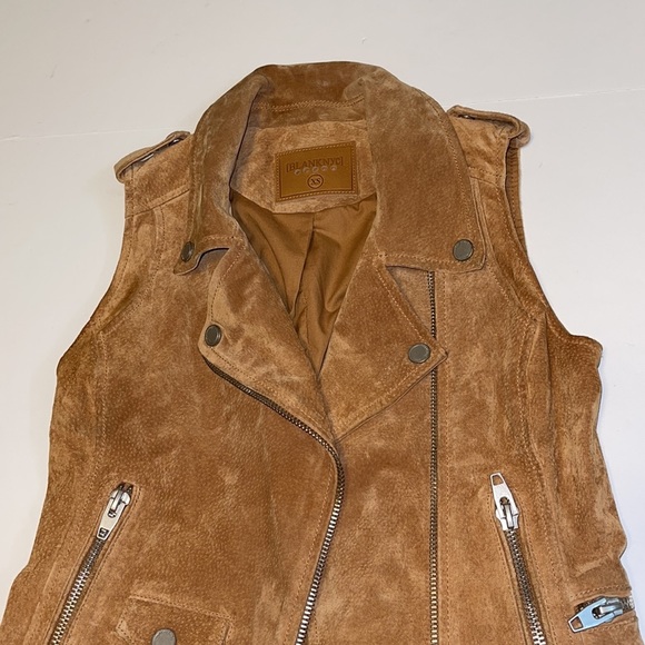 Blank NYC Tan Suede Boho Biker Moto Vest - Women’s Size XS - Picture 5 of 10